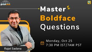 Master BOLD FACE Questions on GMAT Critical Reasoning  eGMAT GMATVerbal Master Class [upl. by Cyril]