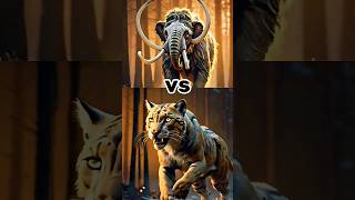 Smilodon vs Giant mammoth  smilodon vs Giant mammoth  animals trending tigerlion [upl. by Nirual]