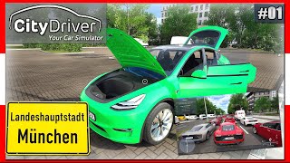 CityDriver 01 TESLA Model Y  Stadtverkehr MÜNCHEN  Gameplay Deutsch [upl. by Anahoj498]