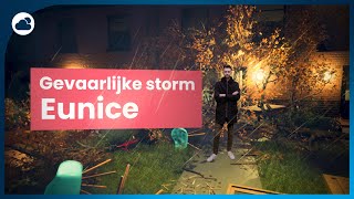 Welke schade kan zware storm Eunice gaan aanrichten [upl. by Baudin]