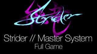 Strider MASTER SYSTEM cristfc playingFULL GAME [upl. by December486]