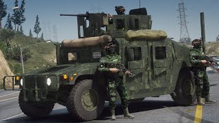 GTA 5 POLICIA  EJERCITO DE MEXICO HUMVEE  TheAxelGamer [upl. by Allecsirp89]