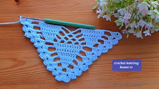 comment faire un châle au crochet joli amp elegant facile pour débutantscrochet châle triangle [upl. by Lednem831]