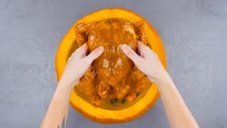 Esta calabaza gigante rellena creará una explosión de sabor tras 80 min en el horno [upl. by Jelsma835]