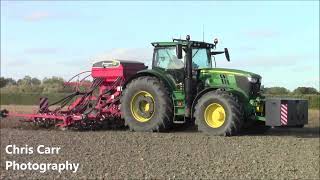 John Deere 6215 Ultimate edition amp Kverneland 6m ts drill putting in wwheat in HD 2021 [upl. by Retsae]