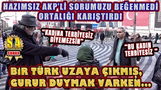 RÃ–PORTAJA GÄ°REN HAZIMSIZ BÄ°R AKPLÄ° YÄ°NE ORTALIÄžI KARIÅžTIRDI MUHALÄ°F KADINA HAKARET ETTÄ° [upl. by Dorrahs]