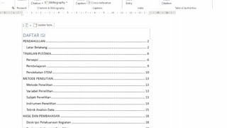CARA MEMBUAT DAFTAR ISI SECARA OTOMATIS RAPI DAN CEPAT [upl. by Anida476]