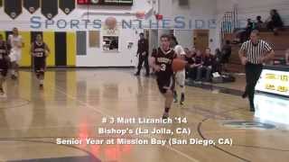 3 Matt Lizanich 14 Bishops Senior at Mission Bay [upl. by Brechtel293]