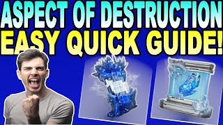 How To Get Aspect of Destruction amp Last 4 Entropic Shards  Destiny 2 [upl. by Maletta]