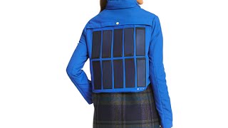 Tommy Hilfiger unveils a phonecharging jacket [upl. by Dercy]