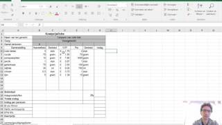 Het maken van een kostprijsfiche [upl. by Koby]