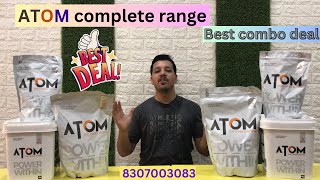 ATOM Whey protein complete range available at Indias best price Offer valid for 3 days atom [upl. by Devol]