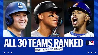 MLB Power Rankings  Week of September 9 2024 All 30 teams ranked [upl. by Lanti]