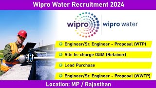 Wipro Water Sector Project in South India jobs vacancy education [upl. by Moyer]