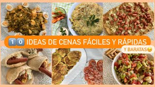 10 IDEAS de CENAS Fáciles Rápidas y BARATAS🛒 [upl. by Meggy]