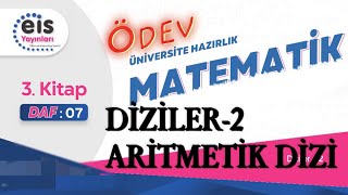 DİZİLER2 7 Föy ÖDEV EİS DAF 12 Sınıf Matematik AYT Mavi Set 3 Kitap Aritmetik Dizi [upl. by Ojoj]