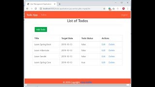 Build Todo App using JSP Servlet JDBC and MySQL [upl. by Medina]