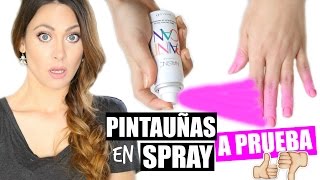 PROBAMOS PRODUCTOS RAROS DE BELLEZA ESMALTES DE UÑAS EN SPRAY  Funcionan  Lizy P [upl. by Refotsirhc768]