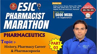 ESIC PHARMACIST MARATHON CLASS 3  Pharmaceutics 6190 ESIC Pharmacist MCQs esicpharmacist 🎯✍️📌 [upl. by Cox]