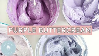 How To Make PURPLE Buttercream  Georgias Cakes [upl. by Adnelg]