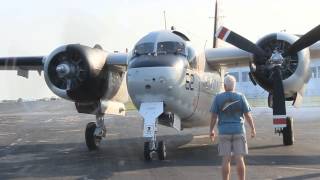 Grumman C1A Trader engine run HD [upl. by Consuela618]