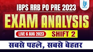 IBPS RRB PO EXAM ANALYSIS 2023  6 AUG SHIFT 2  RRB PO PAPER ANALYSIS 2023  BANKING WALLAH [upl. by Marietta]