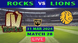 Live Rocks vs Lions  ROC vs LIO  28th Match of CSA T20 Challenge 2024 [upl. by Waldon]