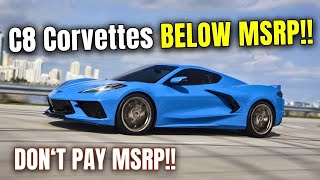 C8 CORVETTES BELOW MSRP They are NOT SELLING [upl. by Bealle419]