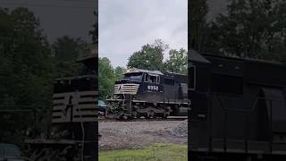 An Sd60e passes by with a lot of tree damage shorts train railroad [upl. by Adnirol]