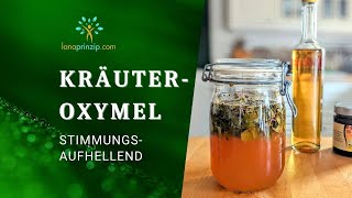 Oxymel Rezept  Sauerhonig mit Honig Apfelessig und Kräutern selber herstellen [upl. by Teloiv]