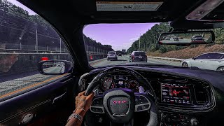 HELLCAT REDEYE CUTTING UP IN RUSH HOUR TRAFFIC POV [upl. by Eilra657]