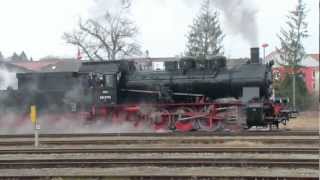 Dampflok 6572770 BR 57 G10 der ÖGEG in Simbach am Inn Ndb · 26 Feb 2012 [upl. by Ayikaz]