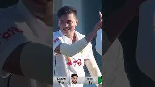 Salman Ali Agha vs Taskin Ahmed PAKvBAN TestOnHai SportsCentral Shorts PCB M8A1K [upl. by Wollis]