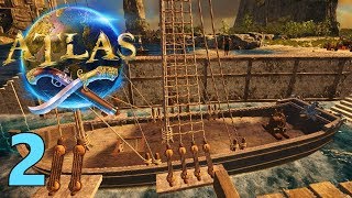 2 Launching Our New Sloop Atlas Multiplayer Pirate PvE [upl. by Rozalie]