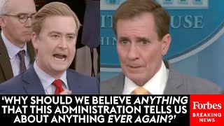 BRUTAL Fox News Peter Doocy Mercilessly Grills John Kirby About Lloyd Austins Hosptilization [upl. by Aisul]