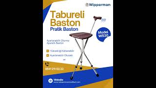 W530 Yüksekliği Ayarlanabilir Oturma Aparatlı Baston taburelibaston baston oturaklıbaston [upl. by Faubion52]