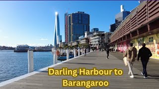 Life in Darling Harbour amp Barangaroo Sydney Australia Walking Tour [upl. by Annal]