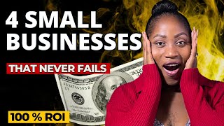 4 Small Businesses You Can Start With Little Or No Money  Lucrative Side Hustles [upl. by Nnyltiak]