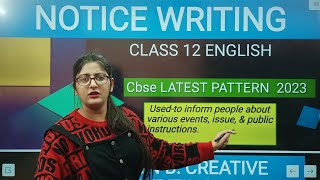 Notice writingNotice writing Class 12 mcqNotice writing Class 12Notice Writing Format [upl. by Jsandye795]