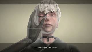 NieR Automata  Ending C Meaningless Code amp Ending E End of YoRHa Sacrifice Game Save Ending [upl. by Emmuela489]