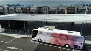 Bus de dépistage Eurofins à lAéroport Nantes Atlantique [upl. by Giardap]