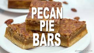 Homemade Pecan Pie Bars Recipe [upl. by Wilsey923]