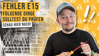 Fehler E15  Folgende Dinge solltest Du prüfen [upl. by Lamee]