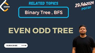 Leetcode 1609 Even Odd Tree  Binary Trees  BFS  POTD 29Feb2024 [upl. by Gerty]