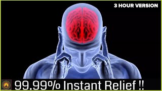 Instant Migraine Headache Relief Pure Binaural Beats  Stress Relief  Healing Music 3Hr Version [upl. by Taddeusz544]