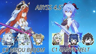 Ganyu and Nilou Bloom is actually OP in Genshin Impact Genshin Impact 45 Abyss  Floor 12 9 Stars [upl. by Pollux]