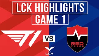 T1 vs NS Highlights Game 1  LCK 2024 Spring  T1 vs Nongshim RedForce [upl. by Marden137]