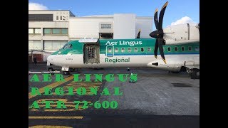 TRIP REPORT  Aer Lingus RegionalStobart Air  ATR 72600  DublinNewcastle  Economy  HD [upl. by Colman]