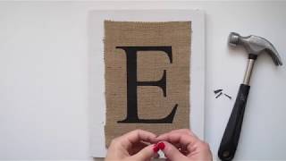 DIY Letra decorativa con arpìllera [upl. by Hufnagel635]