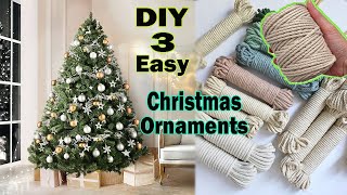 DIY  3 Easy Christmas Decor Ideas From Macrame 19 [upl. by Varney]